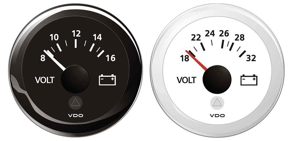 Voltmeter 12V 24V VDO View Line - VDO VIEW LINE-Anzeigen und -Instrumente -  MTO Nautica Store