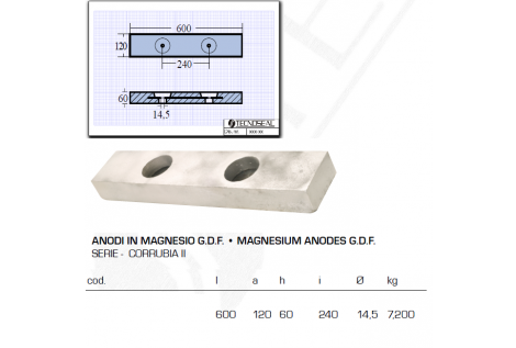 GDF Magnesium Anode Corrubia II Serie