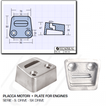 Platte für Motoren der S.Drive SX Drive-Serie