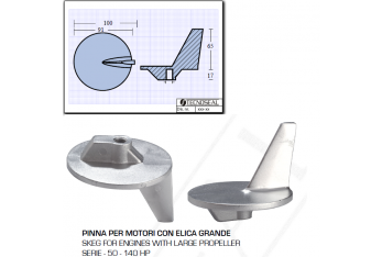 Finne für Motoren mit großem Propeller Serie 50 140 PS