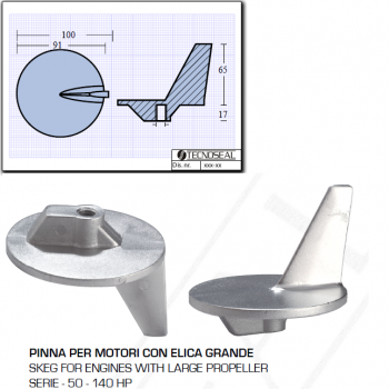 Finne für Motoren mit großem Propeller Serie 50 140 PS