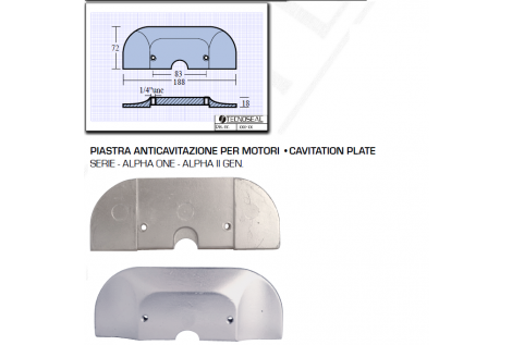 Anti-Kavitationsplatte für Alpha One Alpha II Gen-Motoren