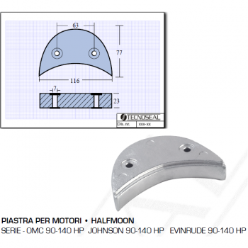 Platte für OMC-Motoren Johnson Evinrude 90 140 PS