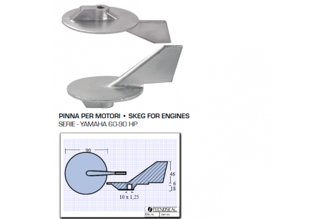 Finne für Yamaha Motoren 60 90 PS