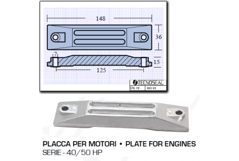 Platte für Honda Motoren 40 50 PS