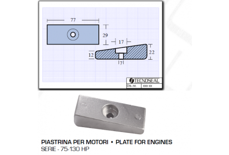 Platte für Honda 75 130 PS Motoren