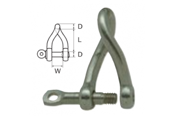 Gedrehter Schäkel aus Edelstahl AISI 316