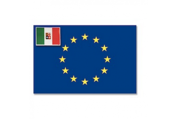 Europäische Flagge und Italien Aufkleber