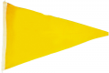 Dreieckige gelbe Flagge