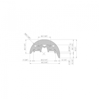 Reibprofil-Radialfender H 85 mm