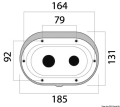 Oval Einbaubox + Klappe Anschluss, hinten 185x131 