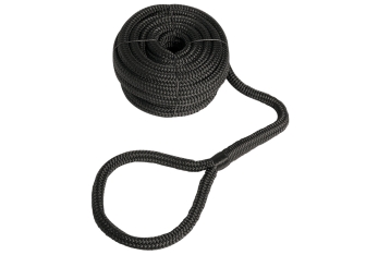 Festmacherleine mit Auge schwarz 10 mm x 6 m 