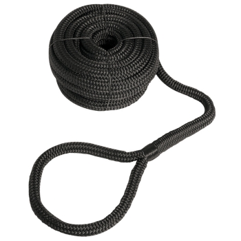 Festmacherleine mit Auge schwarz 10 mm x 6 m 