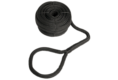 Festmacherleine mit Auge schwarz 10 mm x 6 m 