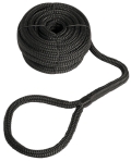 Festmacherleine mit Auge schwarz 10 mm x 6 m 