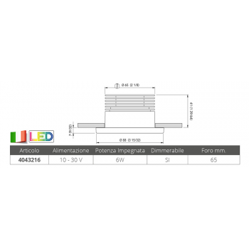 EINBAUSTRAHLER CHIARA 6W