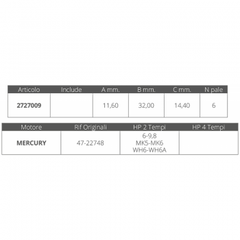 LAUFRAD MERCURY 2T 6-9,8 PS