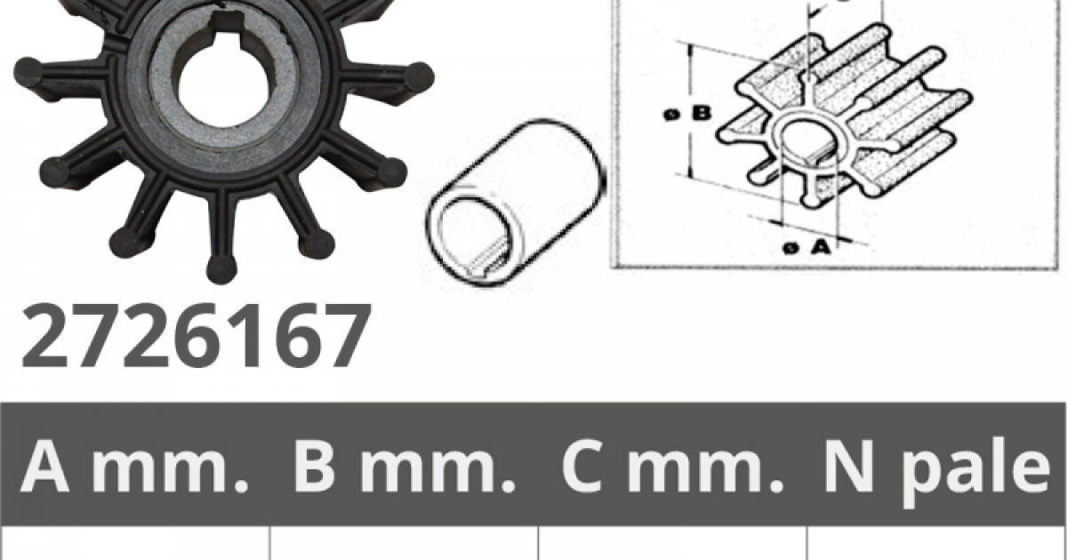 Laufrad Für Mercruiser Rplc # 3349198 47-853126 Sherwood Ref #15000K 3916720 