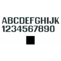 Schwarze Buchstaben und Zahlen 100 mm