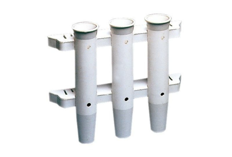Angelrutenhalter z.Wandmontage Nylon weiß 3fach 