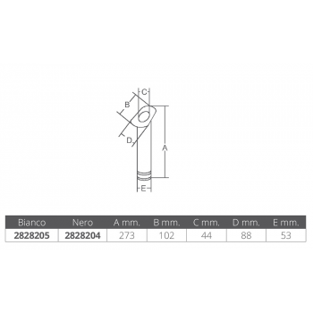 EINGESETZTER WEISSER NYLON-RUTENHALTER