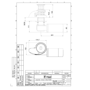 Italwinch SMART 700W INOX Vertikale Ankerwinde