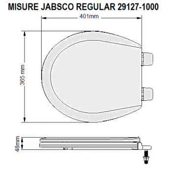 Jabsco Toilettensitz und Bezug 29097-1000 und 29127-1000
