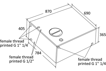 Trinkwassertank, fest 240 l 