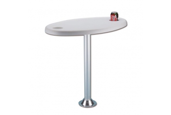 Tisch mit abnehmbarer Basis und Platte mit Sitz für Brille