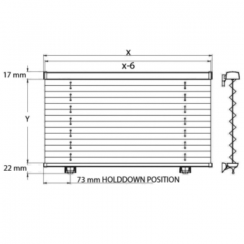Plissee blind Oceanair Skysolmotion Für Luke und Bullauge