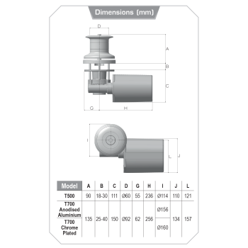 Winde Capstan T700 Lofrans
